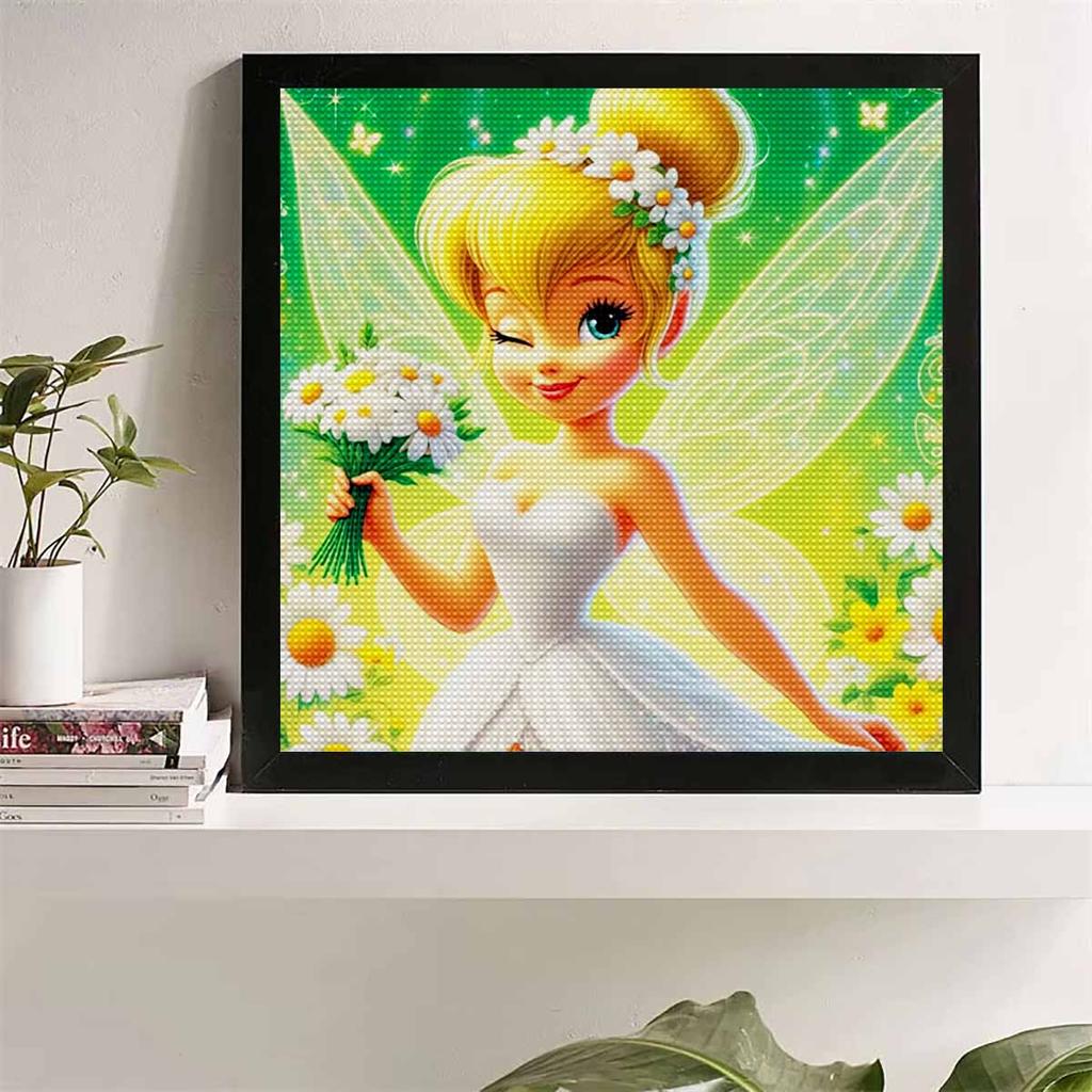5D DIY Diamond Painting Decorative Fairies and Flowers Full Round Drill Scenery Diamond Embroidery Cross Stitch Kits Home Decor Gift
