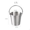 Eiskübel 1,7L Bars Bequemer Transport Esszimmerzubehör Party für Bar BBQ Lagerung