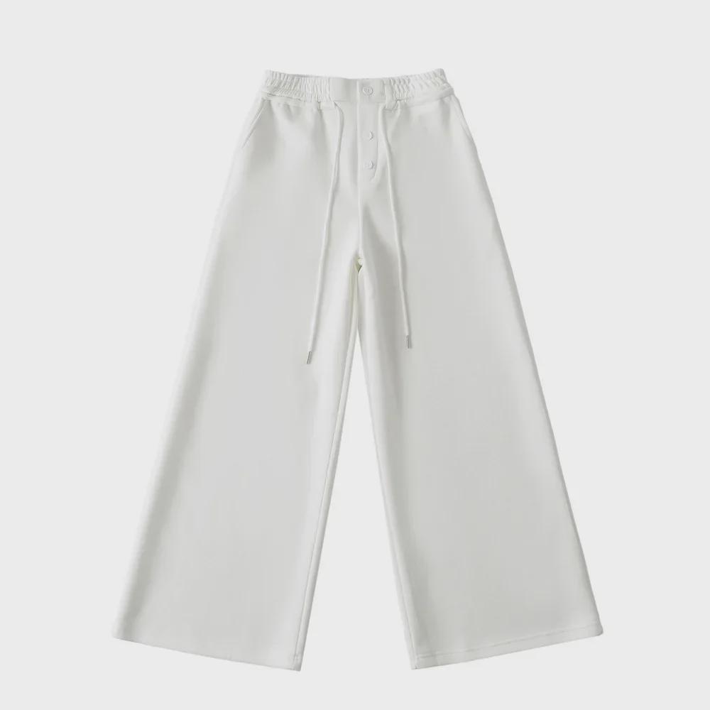 Dorothy Women's Korean Retro Wide-Leg Sweatpants with Elastic Waist and Drawstring