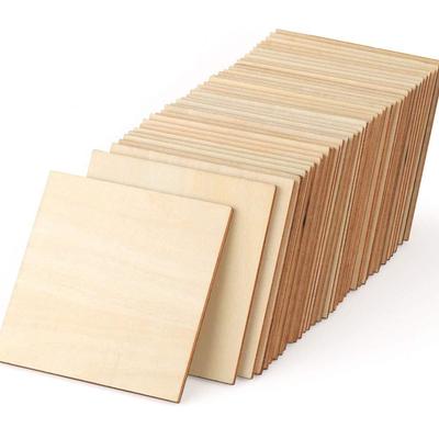 10cm Raw Wood Square Slice for DIY Laser Cutting & Hand-Painting