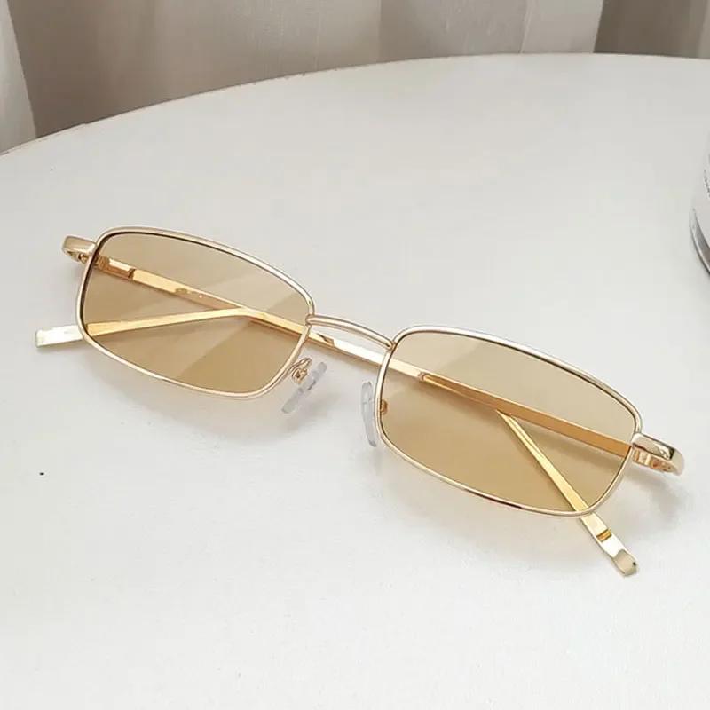 Small Rectangle Sunglasses Men Women Vintage Square Driving Sun Glasses  New Fashion Luxury Brand Metal Frame Eyewear
