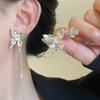 Unregelmäßige Halskette mit Schmetterling aus flüssigem Metall, silberfarben, Schmetterlingsanhänger, verstellbare Edelstahlkette, Punk-Hiphop-Schmuck