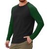 Pánské sportovní tričko s dlouhým rukávem raglánového střihu v kontrastních barvách
