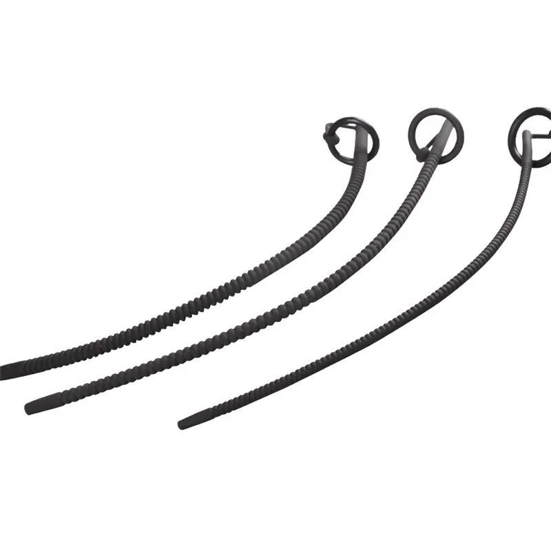 Soft Silicone Urethral Catheter Urethra Dilator Hollow Urethral Plug Probe Tube Threaded Extended Horse Eye Masturbator for Men