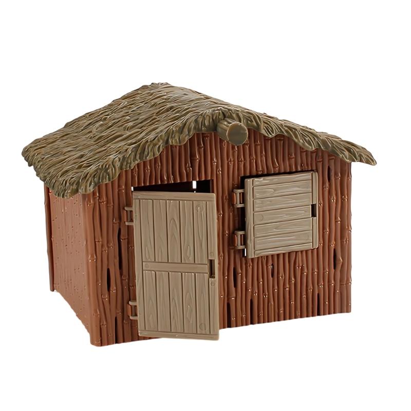 Miniature Tree House Ornament Plastic Tabletop Display Piece for Landscape Dioramas Shelf Styling and Scene Decors