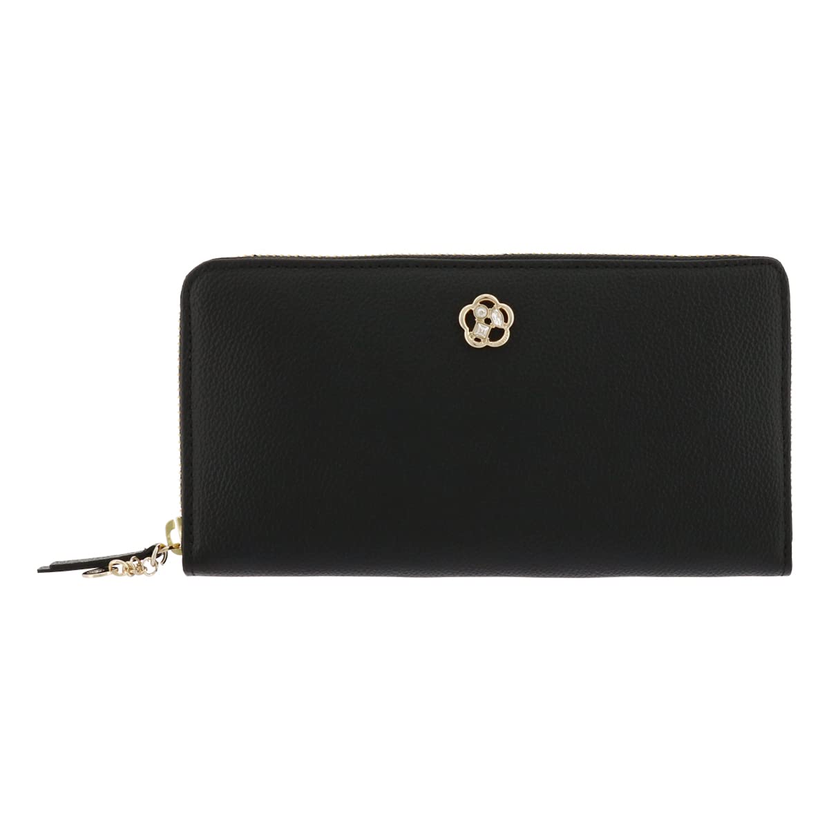 

Long Wallet Round Zipper Genuine Leather Moman 189280 Pearl Cowhide Leather Black [Craysus] Women s Lamé [10]