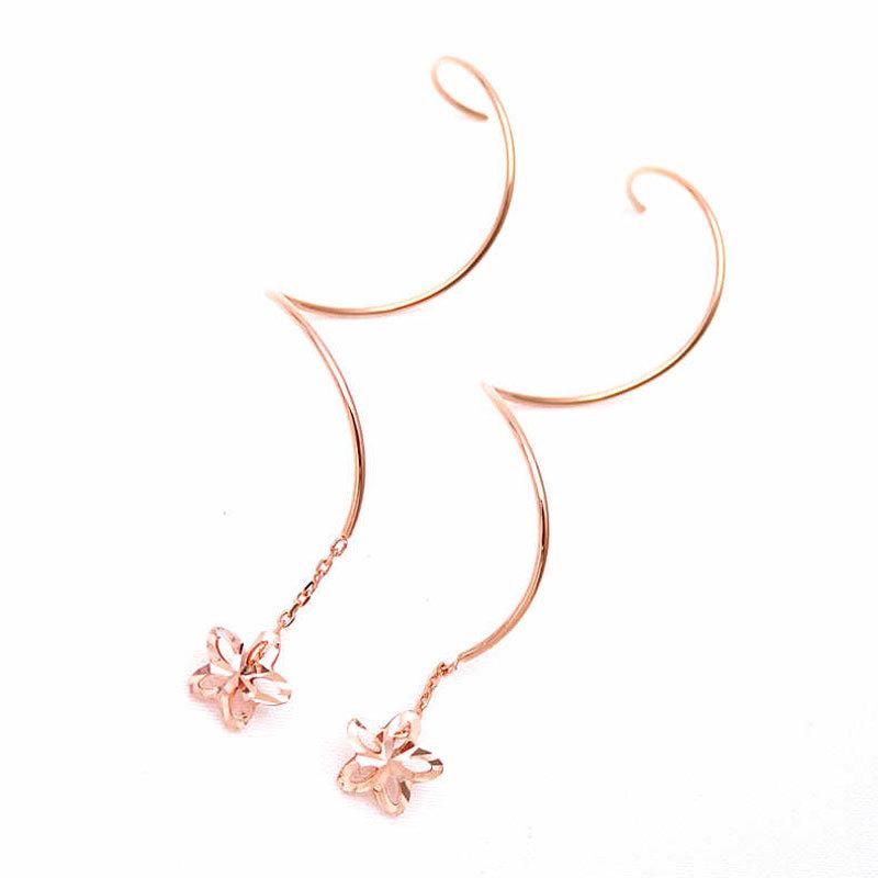 Purple Gold Luxury Sparkling Diamond Greenstone Earrings Beautiful Women S Sweet Gold Earrings
