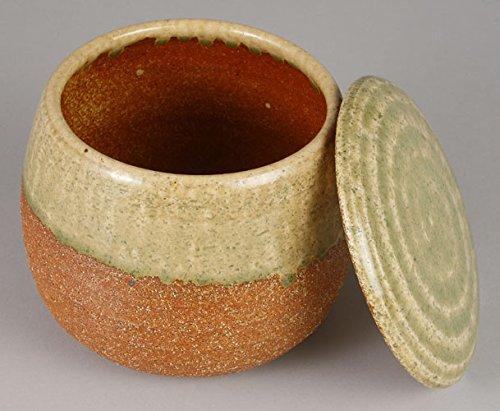 Sento Senga Pottery Iga ware rice container, glass glaze, 11-05
