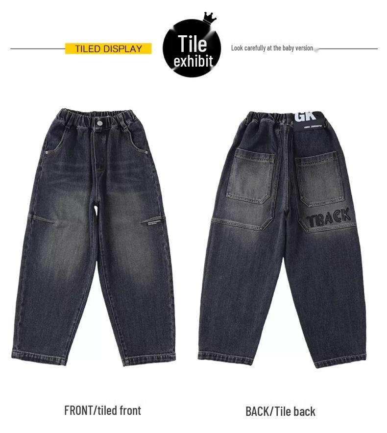 Jungen Samtjeans mit weitem Bein - Trendige lockere Passform für Herbst/Winter 2025