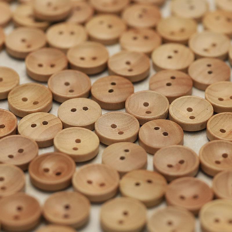 5Pcs Wooden Four-Eye Button Knitted Cardigan Shirt Sleeve Collar Buttons Children'S Clothing Versatile Clothes Decorative Wooden Buttons