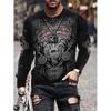 Women O Neck Long Sleeve 3d Print T Shirt