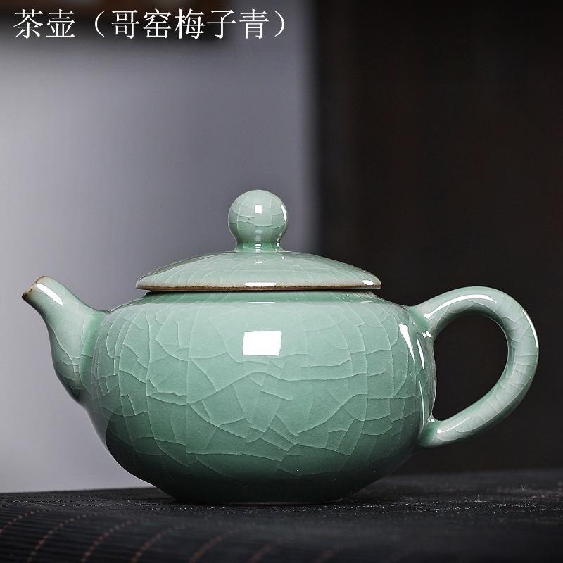 Ice Cracked Glazed Ceramic Teapot Household Large Capacity Teapot Chinese Style Tea Pot with Filter Kungfu Tea Set Teaware