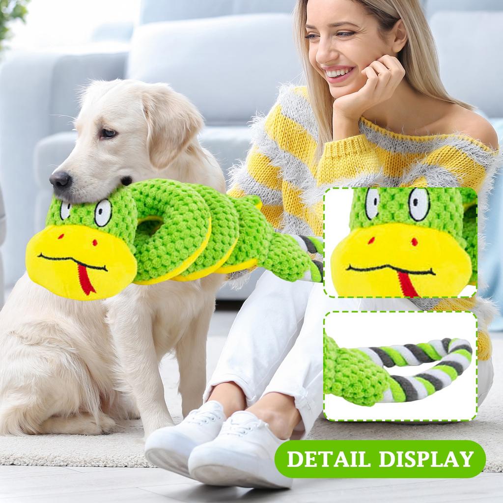 Dog Toys, Interactive Tug Of War, Pulling, Vocalization, Resistance Training, Pet Supplies, Spiral Long Necked Snake Toys