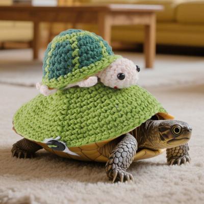 Schildkrötenpullover Gestricktes Haustier Schildkrötenoutfit Warmes Winter Haustierkostüm mit Elastikband für Haustier Schildkröte Schildkröte Cosplay Partykostüm Fotoshooting