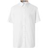 Burberry FW22 Men Logo Embroidery Single-Breasted Short Sleeve Shirt White 80618641