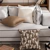 45X45CM Brown Throw Pillow Cover Simple Versatile Stamping Waist Cushion Cover Decor Home Decorative Pillowcase