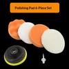 6Pcs Foam Pad Buffer Kit Polishing Machine Wax Pads 3/4/5/6/7 Inch For Removing Scratches Car Polishing Sponge Pads Set