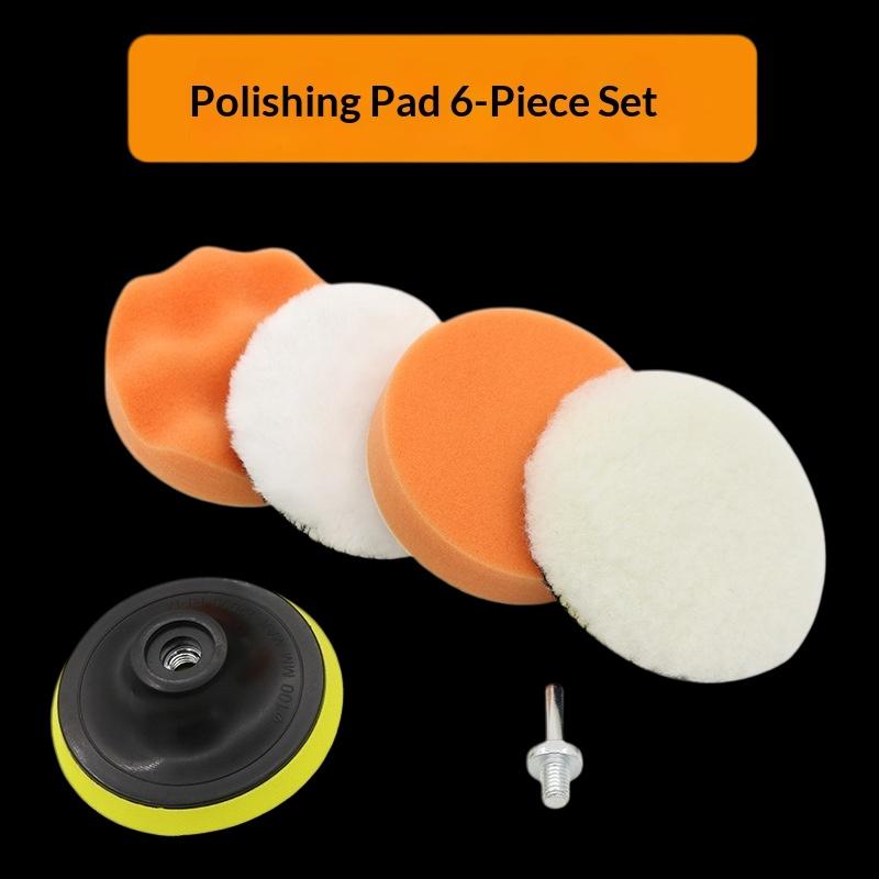 6Pcs Foam Pad Buffer Kit Polishing Machine Wax Pads 3/4/5/6/7 Inch For Removing Scratches Car Polishing Sponge Pads Set