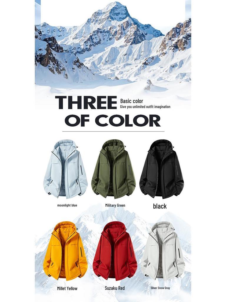 Unisex 2025 Winter Ski Jacket - Warm, Thick, Cotton-Integrated for Outdoor Sports, Customizable Logo