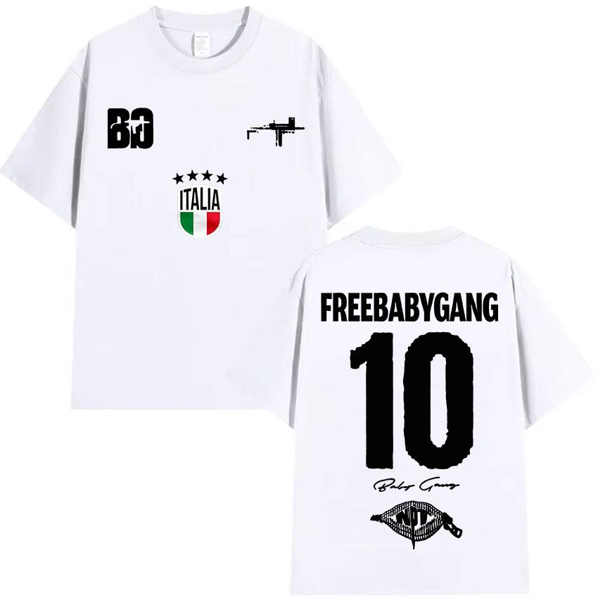 Rapper Baby Gang Tour 2026 Album Merch T-Shirts Unisex Damenbekleidung Hip Hop Oversized T-Shirt Sommer Lässiges Kurzarm-T-Shirt
