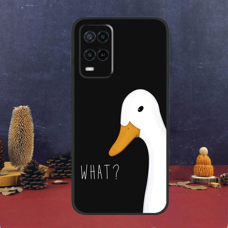 Cartoon Funny Goose Case For Oppo A16 A76 A96 A17 A57 A40 A60 A80 A98 A58 A78 A18 A38 A54 A74 A94 A15 A5 A6 Pro