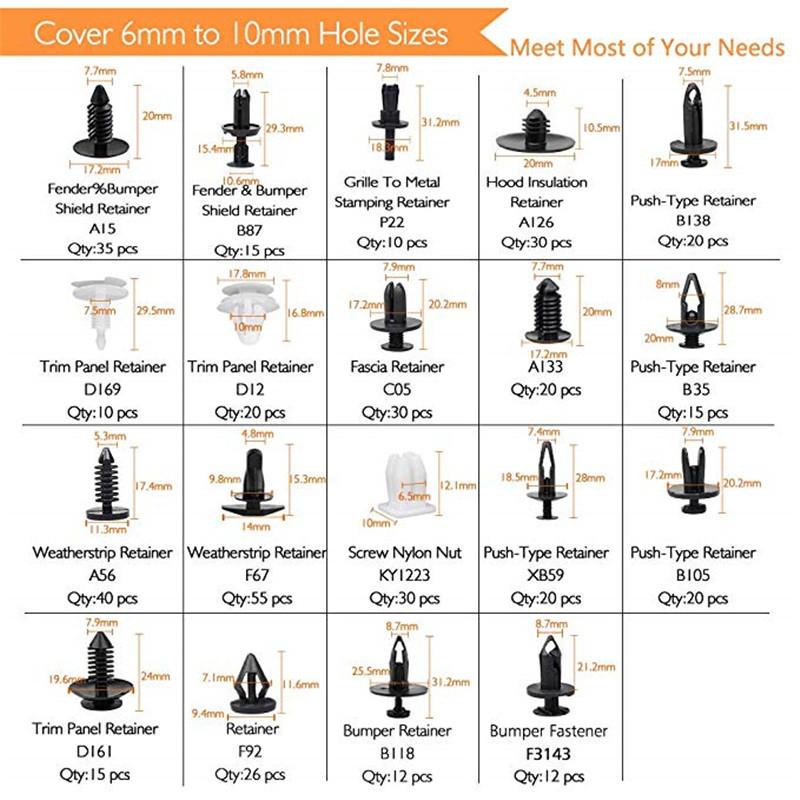 Auto Fastener Clip for Ford Toyota Mixed Body Retainer Screwdriver Car Retainer Fastener Clips Pin Rivet Bumper Door Trim Panel