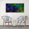 Three piece picture canvas print Abstract Woman Painted