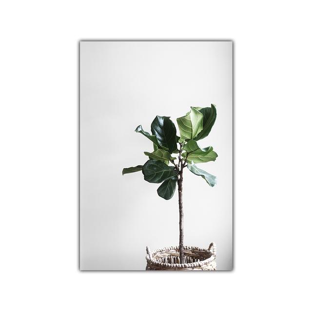 Yeşil Yaprak Bitki Manzara Resimleri Saksı Bitkileri Çiçek Sabah Güneş Tuval Sanat Baskılar Posteri Duvar Resimleri Odası Dekor Için