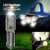 USB-aufladbare 5-LED-Stirnlampe, LED-Taschenlampe mit Zoom, Mehrere Modi Mini-Stirnleuchte, für Outdoor-Abenteuer Notfall Zuhause