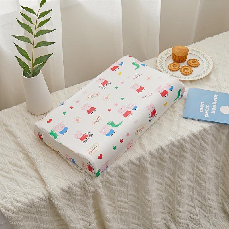 Thai Children's Latex Pillow Natural Cartoon Pillow Core Baby Cotton Cover Pillow Kindergarten Neck Protection Baby Pillow