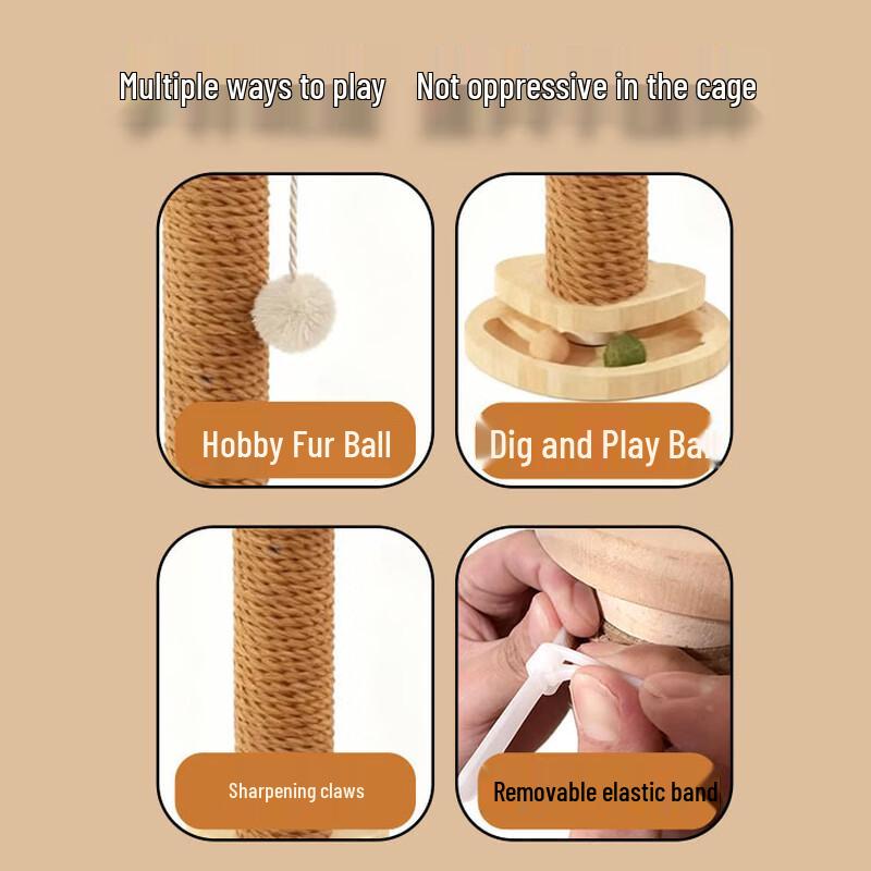 Cat Scratching Post and Board Set