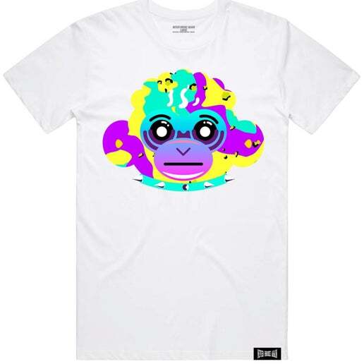 White Never Broke Again Camo Head Tee S разноцветный