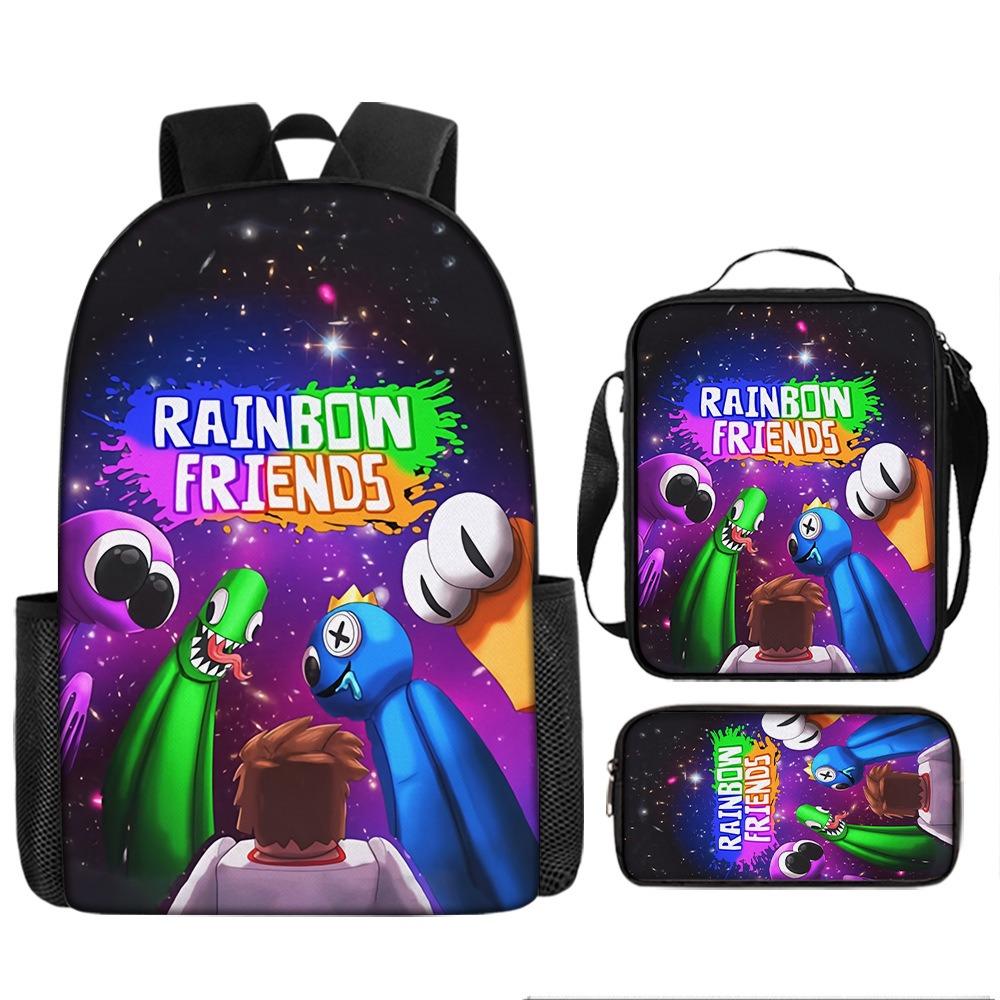 School Season New Rainbow Friends Man Backpack Handheld Lunch Bag Student School Bag 3rd Grade