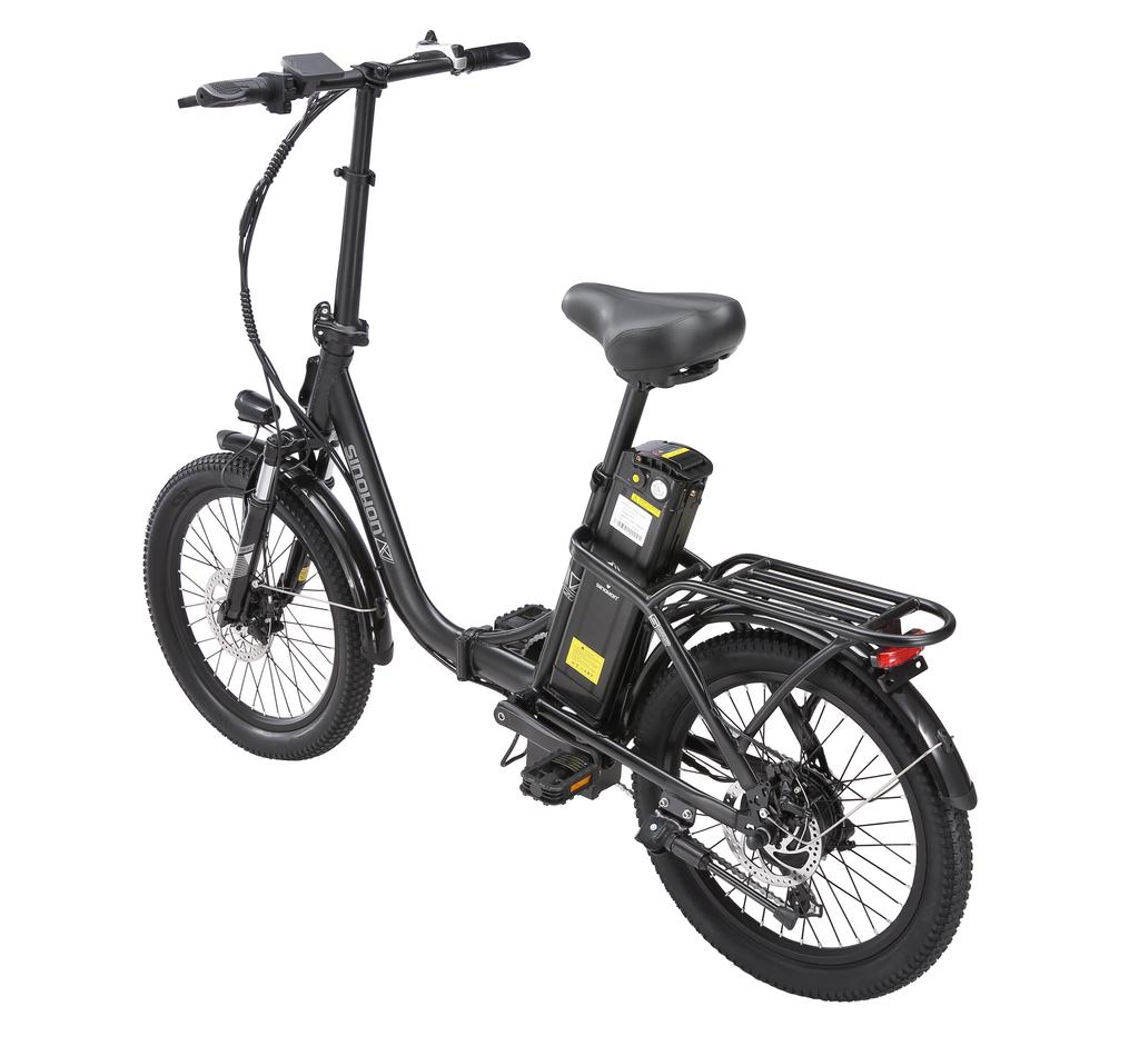 SINOHON C20 Folding Convenient Electric Bicycle With Seat 250W Men's E-Ebike 36V18Ah Battery 20 Inch Fat Tires Women's Convenient Electric Bike