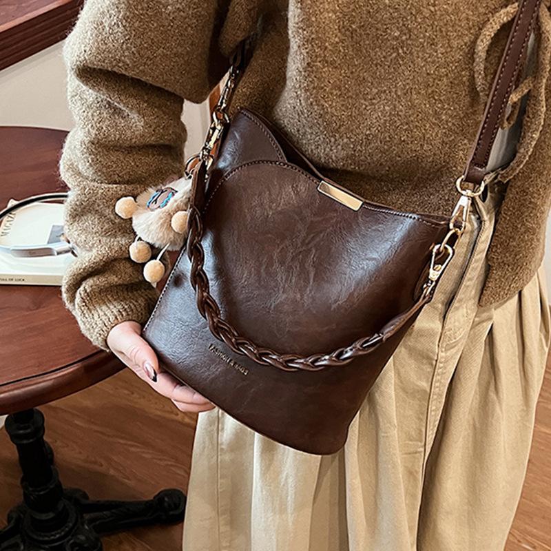 Fashionable Handbag - Niche Design - Single Shoulder Crossbody Bag - Bucket Bag