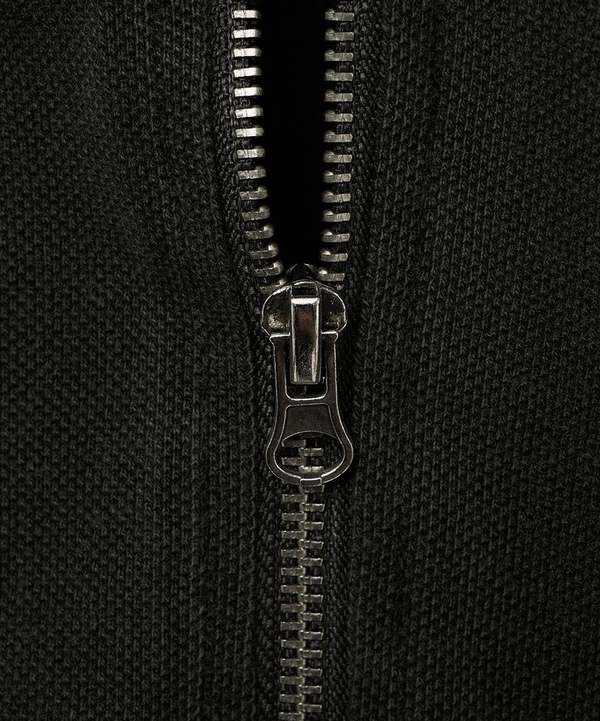 Diantipeullaespom Pigment Oversized Zip-Up Pique Shirt (Charcoal)