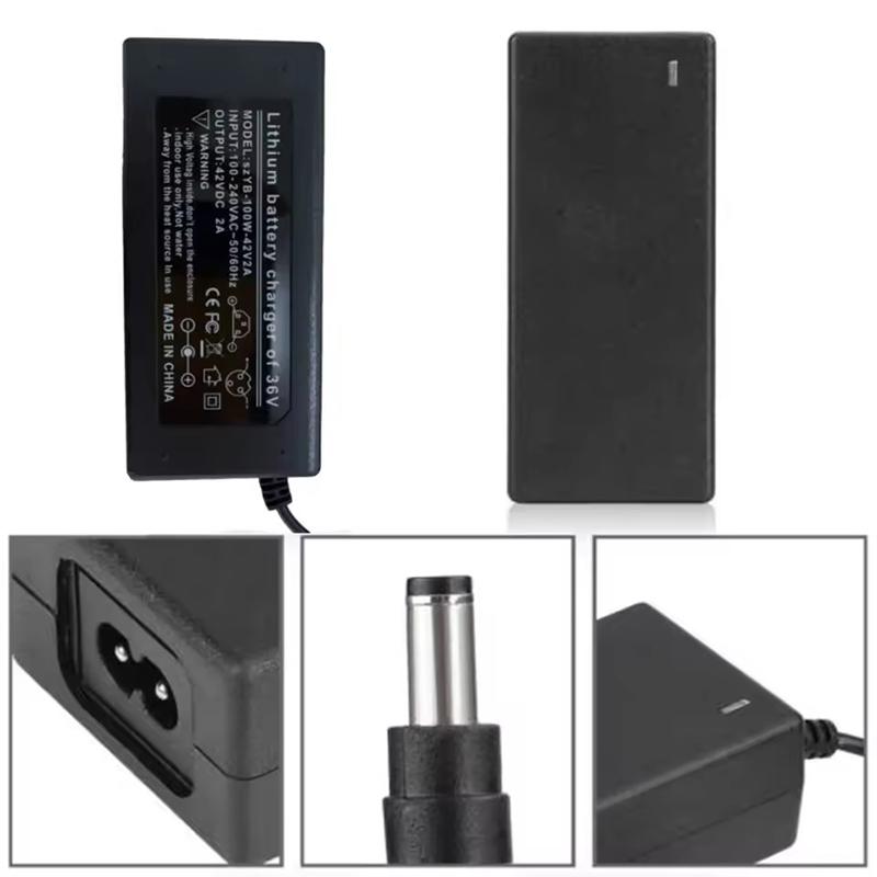 42V 54.6V 2A Lithium Battery Charger DC 5.5mm Diameter 8mm Plug AC 100-240V DC 36V 48V 2A Battery Power Adapters EU US Plug