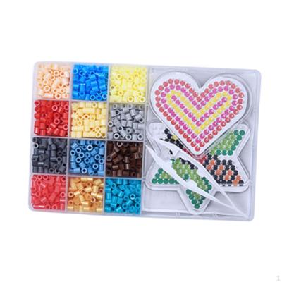 Bügelperlen, bunte Schmelzperlen mit Aufbewahrungsbox, 5 mm Schmelzeisen-Set zum Basteln