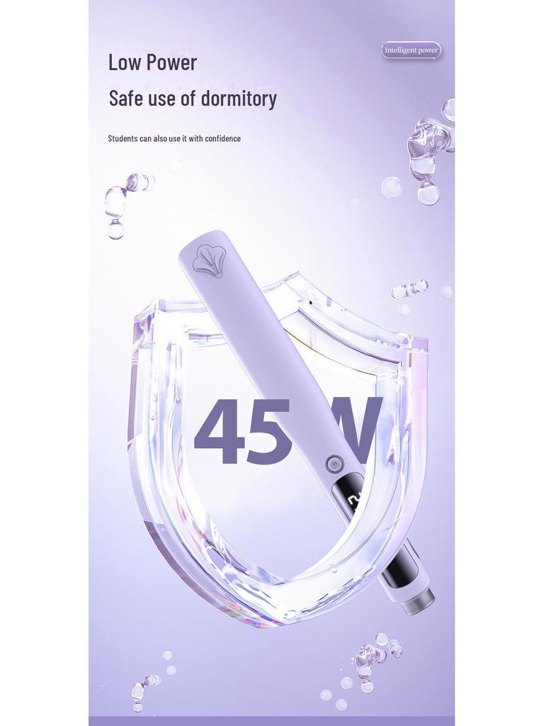 Dual-Purpose Curling & Straightening Iron for Hair: Compact & Fluffy Style Tool for Korean Students