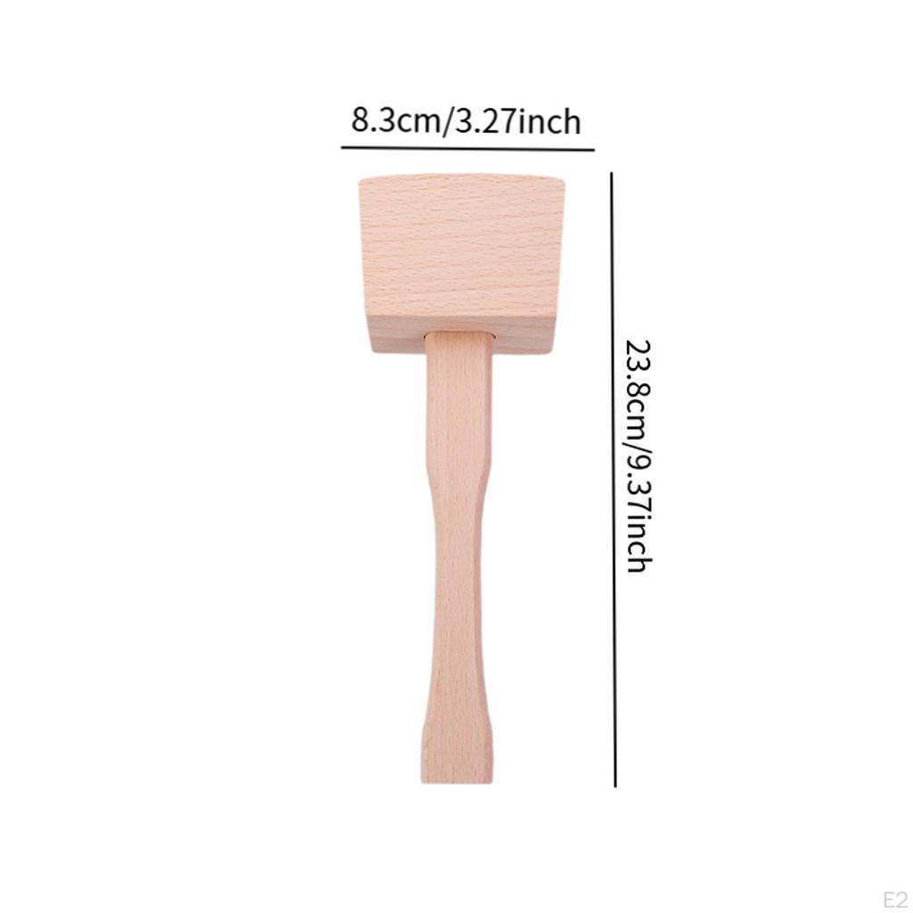 Ergonomic Wooden Hand Hammer with Handle for Wood Carving, Nut Splitting And Leatherwork.