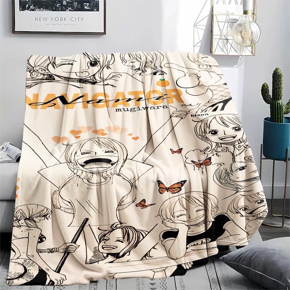 Coperta in Flanella con Stampa Personaggio One Piece, Alta qualità Confortevole per Tutte le Stagioni, Arredamento per la Casa, Calore e Comfort, Perfetta per Regali di Natale