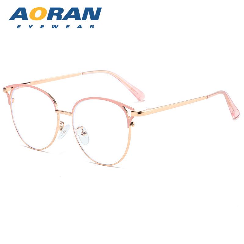 

Европейские и американские металлические очки «кошачий глаз»: Трендовые женские оправы с блокировкой синего света с возможностью установки рецептурных линз