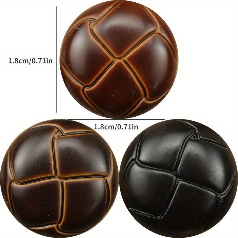 20 STUKS Zwarte Pak Trui, Koffiekleurig Schildpadpatroon Voetbal Imitatie Leer Trui, Vest Knopen, Gespoten.