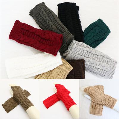 Halbfinger, offener Finger, Strickhandschuhe, Handschuhe, Winter, Thermo-Twist-Strickfaden-Handschuhe, Handschuhe, Paar