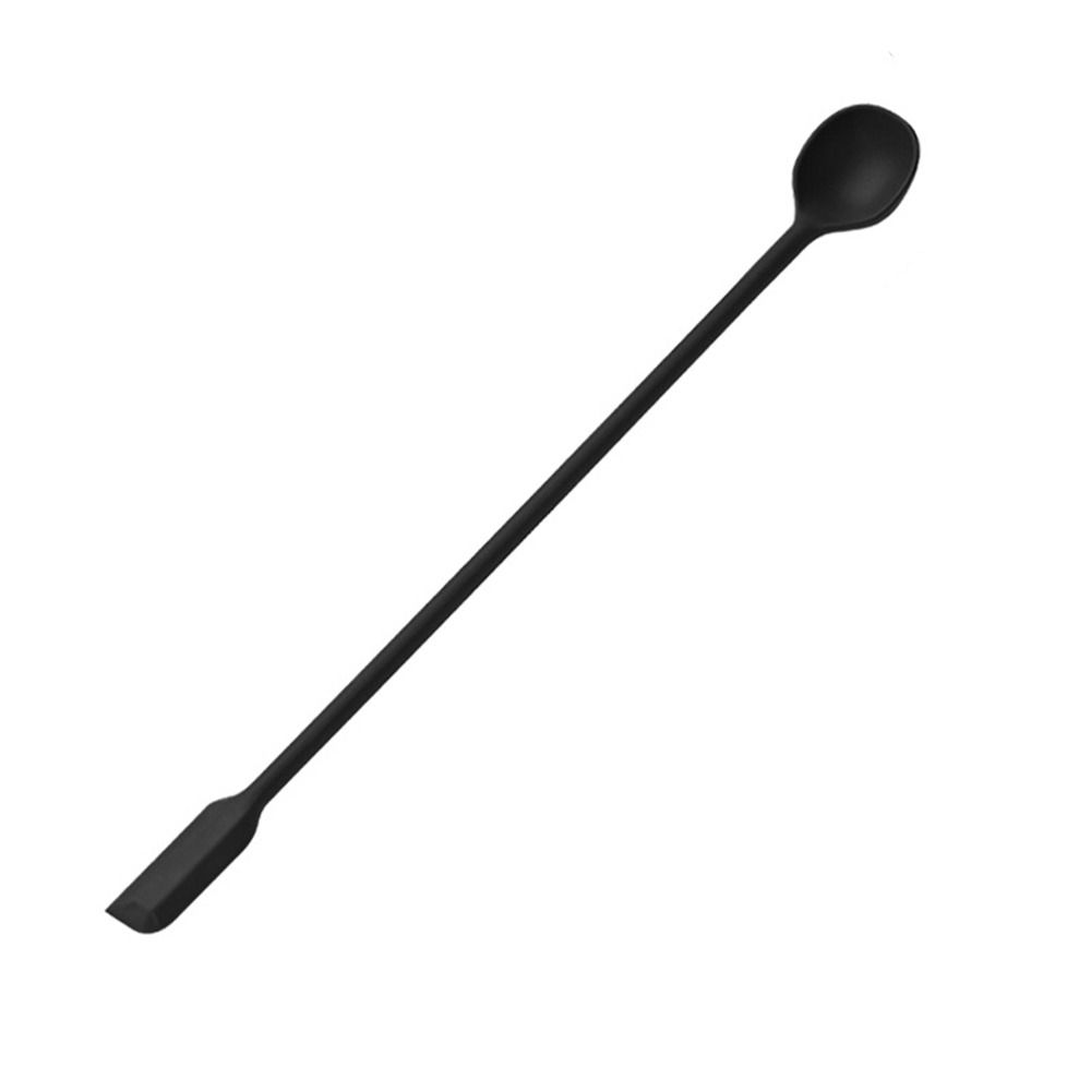 Long Hand Silicone Spatula Party Supplies Coffee Spoon Cosmetics Spoon  Kids