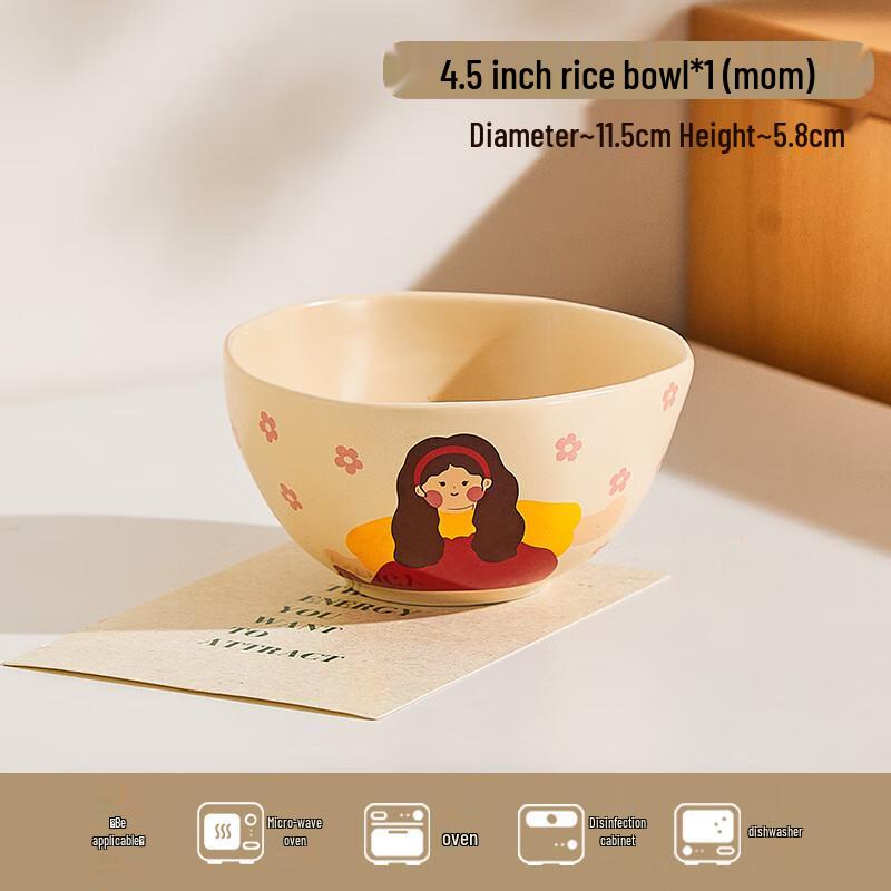 

Cartoon Ceramic Rice Bowls 4.5-inch