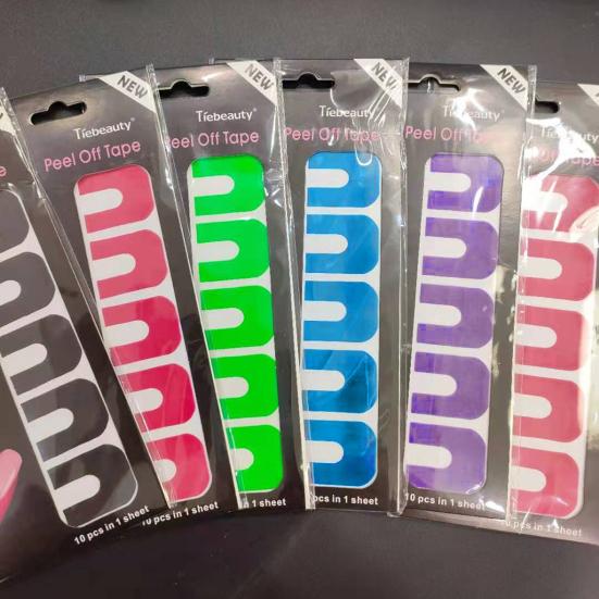 Nail Peel Off Tape U-shape Spill Proof Manicure Accessories Disposable Nail Polish Protector for Women