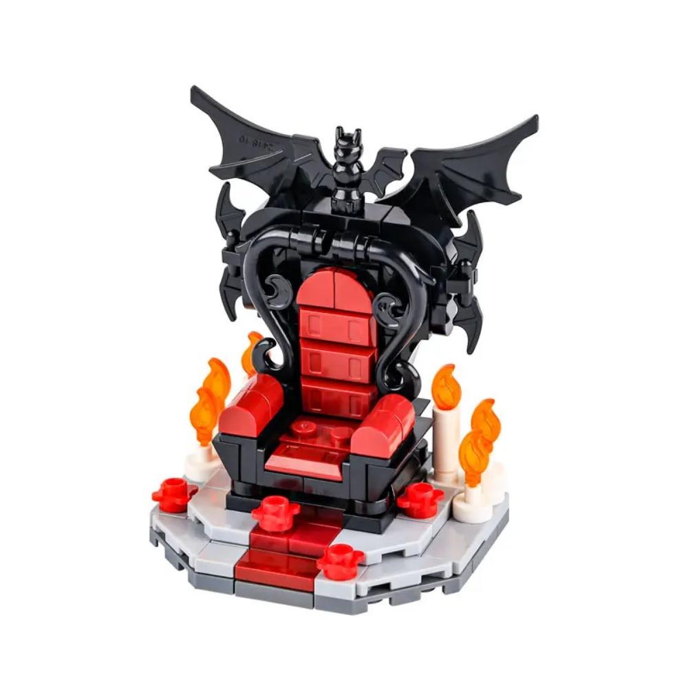 Medieval City MOC Stavební bloky Vojenské figurky vojáků Hradní věž Fontána Nástěnka k bazénu Cihly Dětská Halloweenská hračka