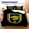 Al-Ittihad Club Pattern Bedding,Quilt Set Quilt Cover Pillowcase Home Birthday Gift (1 * duvet cover + 2 * pillowcase, without core)