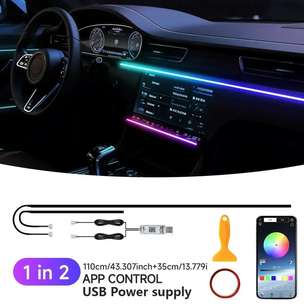 RGB 22in1 Car Interior Acrylic Car Ambient Lights For BMW E46 E90 E39 E60 E36 E30 E70 E91 E92 E93 Car  Accessories